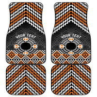 Personalised Aotearoa Niho Taniwha Motif Car Mats Gold Style