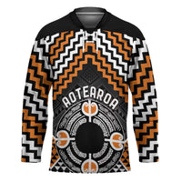 Personalised Aotearoa Niho Taniwha Motif Hockey Jersey Gold Style LT9 Unisex Gold - Polynesian Pride