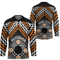 Personalised Aotearoa Niho Taniwha Motif Hockey Jersey Gold Style LT9 - Polynesian Pride
