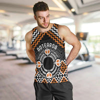 Personalised Aotearoa Niho Taniwha Motif Men Tank Top Gold Style
