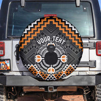 Personalised Aotearoa Niho Taniwha Motif Spare Tire Cover Gold Style