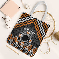 Personalised Aotearoa Niho Taniwha Motif Tote Bag Gold Style - Polynesian Pride