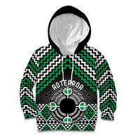 Personalised Aotearoa Niho Taniwha Motif Kid Hoodie Green Style