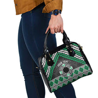 Personalised Aotearoa Niho Taniwha Motif Shoulder Handbag Green Style