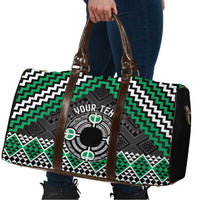 Personalised Aotearoa Niho Taniwha Motif Travel Bag Green Style - Polynesian Pride