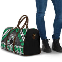 Personalised Aotearoa Niho Taniwha Motif Travel Bag Green Style - Polynesian Pride