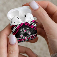 Personalised Aotearoa Niho Taniwha Motif AirPods Case Pink Style - Polynesian Pride