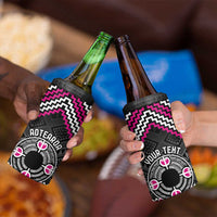 Personalised Aotearoa Niho Taniwha Motif 4 in 1 Can Cooler Tumbler Pink Style