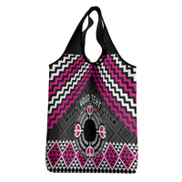 Personalised Aotearoa Niho Taniwha Motif Grocery Bag Pink Style