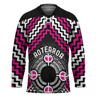 Personalised Aotearoa Niho Taniwha Motif Hockey Jersey Pink Style - Polynesian Pride