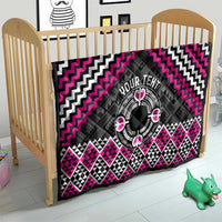 Personalised Aotearoa Niho Taniwha Motif Quilt Pink Style LT9 - Polynesian Pride