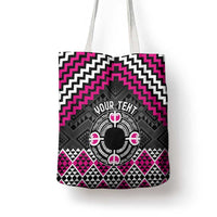 Personalised Aotearoa Niho Taniwha Motif Tote Bag Pink Style - Polynesian Pride