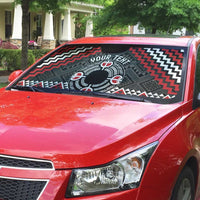 Personalised Aotearoa Niho Taniwha Motif Auto Sun Shade Red Style - Polynesian Pride