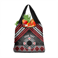 Personalised Aotearoa Niho Taniwha Motif Grocery Bag Red Style