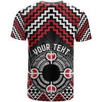 Personalised Aotearoa Niho Taniwha Motif T Shirt Red Style