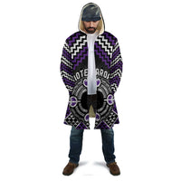 Personalised Aotearoa Niho Taniwha Motif Cloak Violet Style - Polynesian Pride