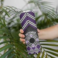 Personalised Aotearoa Niho Taniwha Motif Skinny Tumbler Violet Style