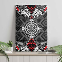 Black Aotearoa Taniko Motif Canvas Wall Art Vintage Maori New Zealand Tribal Art Pattern