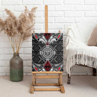 Black Aotearoa Taniko Motif Canvas Wall Art Vintage Maori New Zealand Tribal Art Pattern