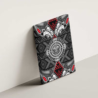 Black Aotearoa Taniko Motif Canvas Wall Art Vintage Maori New Zealand Tribal Art Pattern