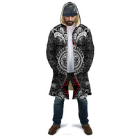 Black Aotearoa Taniko Motif Cloak Vintage Maori New Zealand Tribal Art Pattern - Polynesian Pride