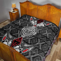 Black Aotearoa Taniko Motif Quilt Vintage Maori New Zealand Tribal Art Pattern
