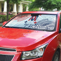 Kingdom of Uvea 1842-1860 Personalized Auto Sun Shade Wallis and Futuna Polynesian Tribal Pattern - Polynesian Pride