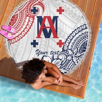 Kingdom of Uvea 1842-1860 Personalized Beach Blanket Wallis and Futuna Polynesian Tribal Pattern