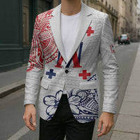 Kingdom of Uvea 1842-1860 Personalized Blazer Wallis and Futuna Polynesian Tribal Pattern - Polynesian Pride