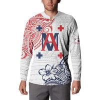 Kingdom of Uvea 1842-1860 Personalized Button Sweatshirt Wallis and Futuna Polynesian Tribal Pattern