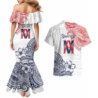 Kingdom of Uvea 1842-1860 Personalized Couples Matching Mermaid Dress and Hawaiian Shirt Wallis and Futuna Polynesian Tribal Pattern
