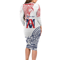 Kingdom of Uvea 1842-1860 Personalized Family Matching Long Sleeve Bodycon Dress and Hawaiian Shirt Wallis and Futuna Polynesian Tribal Pattern