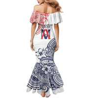 Kingdom of Uvea 1842-1860 Personalized Family Matching Mermaid Dress and Hawaiian Shirt Wallis and Futuna Polynesian Tribal Pattern