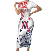 Kingdom of Uvea 1842-1860 Personalized Family Matching Short Sleeve Bodycon Dress and Hawaiian Shirt Wallis and Futuna Polynesian Tribal Pattern