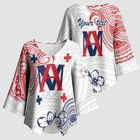 Kingdom of Uvea 1842-1860 Personalized Kimono Sleeve Blouse Wallis and Futuna Polynesian Tribal Pattern - Polynesian Pride