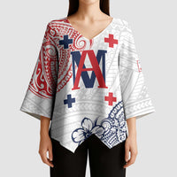Kingdom of Uvea 1842-1860 Personalized Kimono Sleeve Blouse Wallis and Futuna Polynesian Tribal Pattern - Polynesian Pride