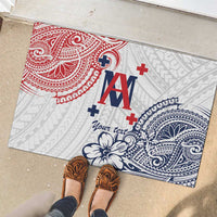 Kingdom of Uvea 1842-1860 Personalized Rubber Doormat Wallis and Futuna Polynesian Tribal Pattern