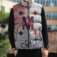 Kingdom of Uvea 1842-1860 Personalized Sleeveless Puffer Jacket Wallis and Futuna Polynesian Tribal Pattern - Polynesian Pride