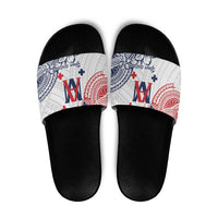 Kingdom of Uvea 1842-1860 Personalized Slide Sandals Wallis and Futuna Polynesian Tribal Pattern - Polynesian Pride