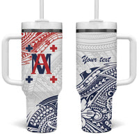 Kingdom of Uvea 1842-1860 Personalized Tumbler With Handle Wallis and Futuna Polynesian Tribal Pattern