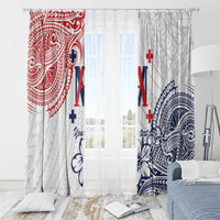 Kingdom of Uvea 1842-1860 Personalized Window Curtain Wallis and Futuna Polynesian Tribal Pattern