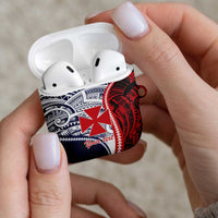 Kingdom of Uvea 1860-1886 Personalized AirPods Case Wallis and Futuna Polynesian Tribal Pattern - Polynesian Pride