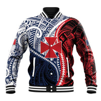 Kingdom of Uvea 1860-1886 Personalized Baseball Jacket Wallis and Futuna Polynesian Tribal Pattern