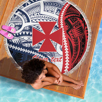 Kingdom of Uvea 1860-1886 Personalized Beach Blanket Wallis and Futuna Polynesian Tribal Pattern