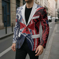 Kingdom of Uvea 1860-1886 Personalized Blazer Wallis and Futuna Polynesian Tribal Pattern - Polynesian Pride