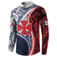 Kingdom of Uvea 1860-1886 Personalized Button Sweatshirt Wallis and Futuna Polynesian Tribal Pattern