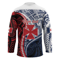 Kingdom of Uvea 1860-1886 Personalized Hockey Jersey Wallis and Futuna Polynesian Tribal Pattern - Polynesian Pride