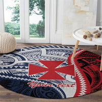 Kingdom of Uvea 1860-1886 Personalized Round Carpet Wallis and Futuna Polynesian Tribal Pattern