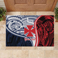 Kingdom of Uvea 1860-1886 Personalized Rubber Doormat Wallis and Futuna Polynesian Tribal Pattern