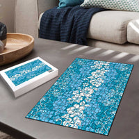 Hawaiian Lei Day Puzzle Blue Hibiscus Flowers Lei Art LT9 - Polynesian Pride